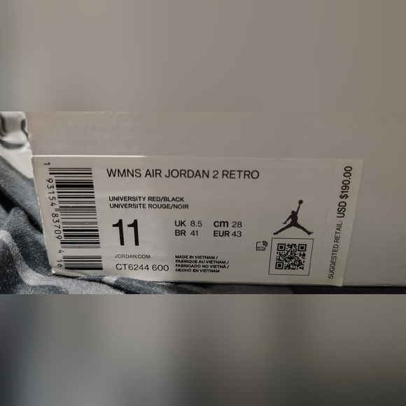 Women's air Jordan retro size 11 - Picture 11 of 12